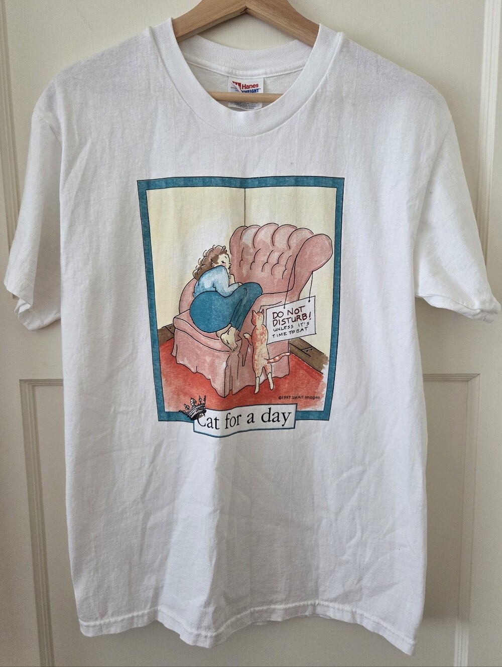 Vintage 1997 "Cat for a day" tshirt